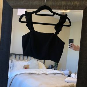 SHOWPO crop top ruffle sleeve